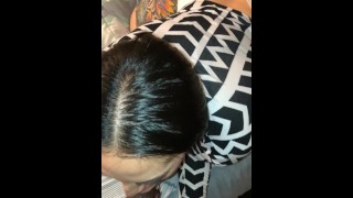 Busty Asian with a quick sucking session