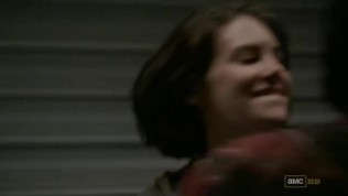 AMWF Lauren Cohan British Norwegian Female Interracial Sex With South Korean Male in Murk Warehouse