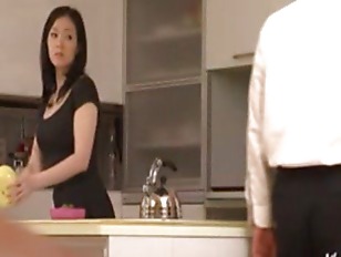 Guy watches how asian wife seduces men